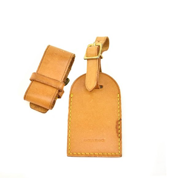 LOUIS VUITTON: Tan Luggage Tag & Keepall (rt) - Picture 2 of 5